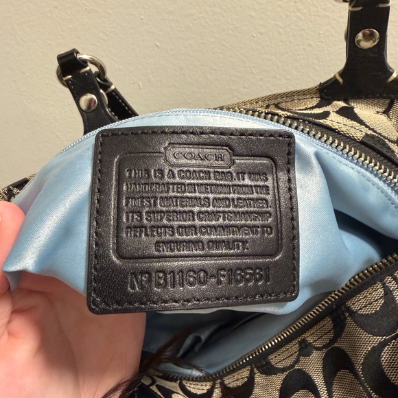 Coach Signature Black/Grey Tote Bag - Picture 6 of 11